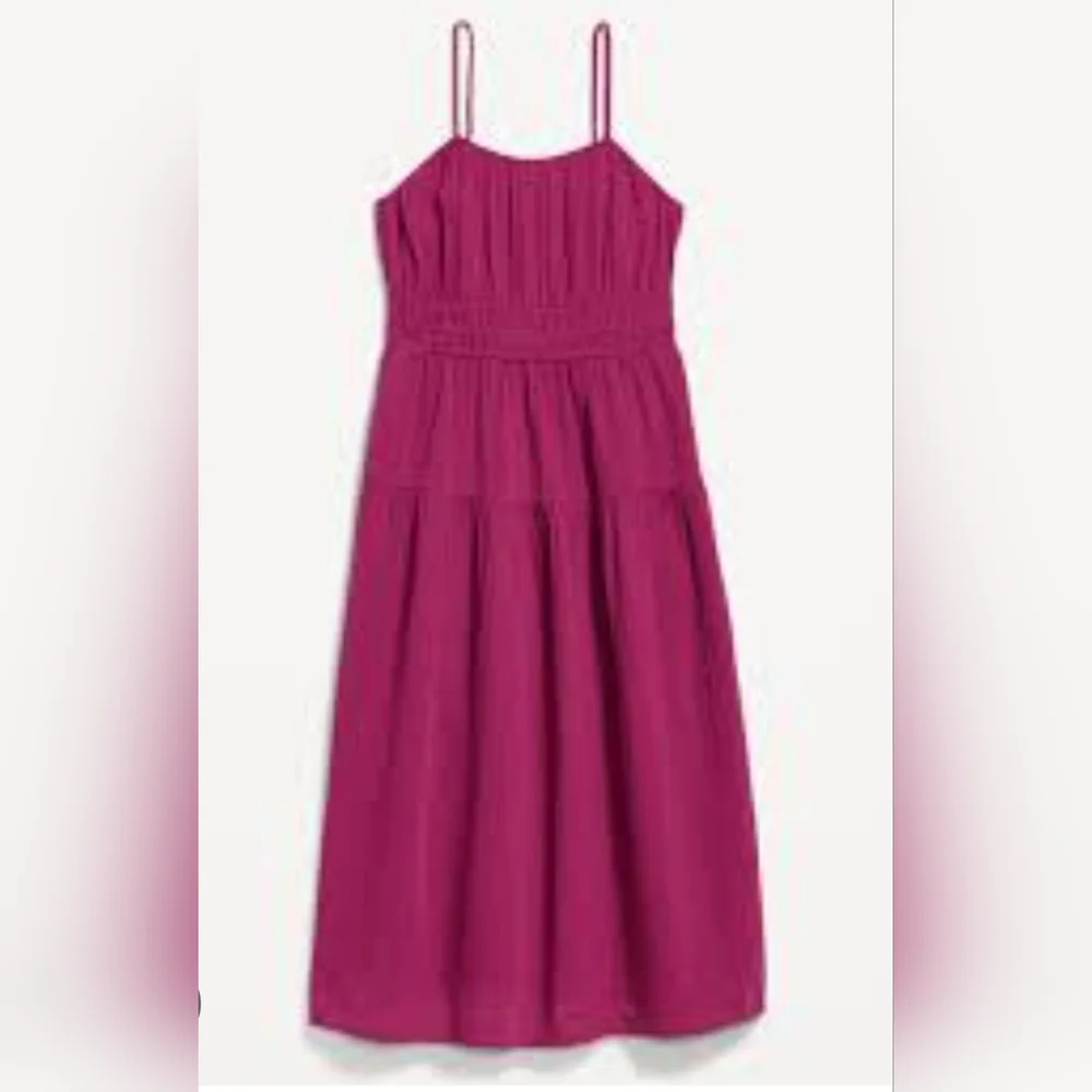 Old Navy Tiered Midi Cami Dress Color- Boysenberry Juice - Size Large - Picture 2 of 4